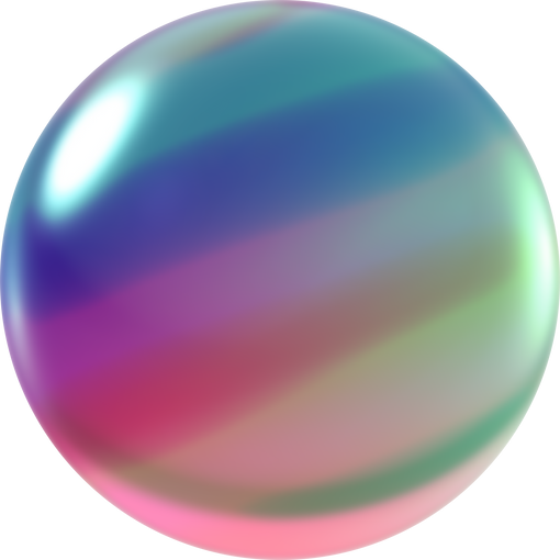 Crystal Colorful Bubble Ball Cutout